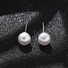 Brass ABS Imitation Pearl Stud Earrings EJEW-B132-01A-P-2