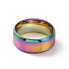 201 Stainless Steel Plain Band Rings for Women RJEW-I089-44M-2