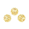 Brass Hollow Beads KK-A226-07E-G-1