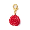 Rose Resin Pendant Decoration HJEW-JM02091-02-1