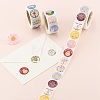 6 Rolls 3 Style Flat Round Easter Theme Pattern Tag Stickers DIY-LS0003-56-6