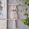 Cotton Cord Macrame Woven Wall Hanging HJEW-C010-18-1