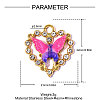 304 Stainless Steel Rhinestone Pendants STAS-OY015-36G-02-2