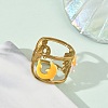 Ocean 304 Stainless Steel Cuff Open Rings RJEW-C166-01A-G-3