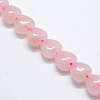 Heart Natural Rose Quartz Beads Strands G-G632-01-1