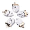 Natural Howlite Pointed Pendants G-N326-34L-1