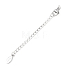 304 Stainless Steel Chain Extender with Oval Charms STAS-G383-07P-1
