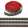 10Yards Polyester Flower Ribbon OCOR-TA0003-63B-1