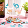 Paper Diamond Ring Wine Glass Charms Tags AJEW-WH0001-71D-5