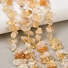 Natural Citrine(Heated) Beads Strands G-K393-B03-1
