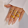 304 Stainless Steel Stackable Cuff Open Rings Sets WGDFEAC-03-1