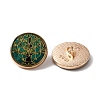 Alloy Enamel Shank Buttons BUTT-WH0015-52D-2