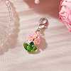 Resin & Glass Beaded Pendant Decorations HJEW-MZ00169-05-1