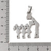Mother's Day 304 Stainless Steel Pendants STAS-U002-06P-3