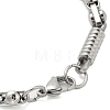 Non-Tarnish 304 Stainless Steel Column Link Bracelets for Men BJEW-B093-02P-3