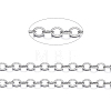 Brass Flat Oval Cable Chains CHC025Y-N-1