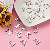 304 Stainless Steel Letter Pendant Rhinestone Settings STAS-TA0001-11P-5