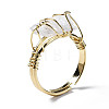 Adjustable Natural Quartz Crystal Finger Rings RJEW-T019-03A-KC-4