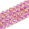 Crackle Transparent Glass Beads Strands GLAA-N030-8mm-01I-1