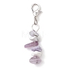 Natural Howlite & Amethyst & Purple Turquoise Chips Pendant Decoration HJEW-JM02304-03-1