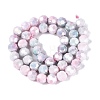 Anti-Tarnish Electroplate Glass Beads Strands EGLA-ZX010-8mm-06-4