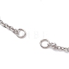 2Pcs 2 Colors 304 Stainless Steel Satellite Chain Bracelet Making AJEW-JB01277-3