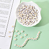 White Opaque Acrylic Beads PACR-YW0001-04A-7