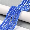 Opaque Solid Color Electroplate Glass Beads Strands LS-GLAA-F029-P4mm-A11-4