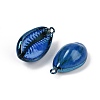 Spray Painted Natural Cowrie Shell Pendants SHEL-K006-49B-2