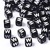 Opaque Acrylic Beads SACR-N002-01W-1
