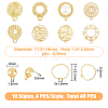 40Pcs 10 Style Alloy Stud Earring Findings FIND-FH0005-73-2