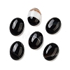 Natural Black Agate Cabochons G-G145-01B-31-1