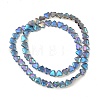 Electroplate Transparent Glass Beads Strands EGLA-L044-E-02-4