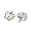 Natural White Shell Butterfly Charms KK-U043-24P-2