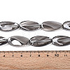 Electroplate Transparent Glass Beads Strands EGLA-N055-02K-4