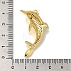 Dolphin Rack Plating Brass Micro Pave Cubic Zirconia Pendants KK-U019-26G-3