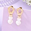 Brass Dangle Stud Earrings EJEW-JE07395-1