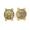 Alloy Rhinestone Multi-Strand Links PALLOY-P185-01AG-RS-1