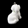 Flocking Opaque Resin Pendants RESI-G128-01M-2