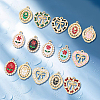 30Pcs 15 Styles Alloy Enamel Pendants FIND-SC0023-25-7