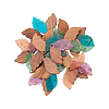 Transparent Resin & Walnut Wood Pendants RESI-CJ0001-68-4