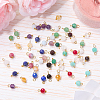 24Pcs 12 Styles Natural Gemstone Birthstone Pendants PALLOY-SW00109-6