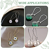 200Pcs 2 Colors Brass Hoop Earrings Findings Kidney Ear Wires KK-SP0001-30-6