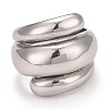 304 Stainless Steel Textured Chunky Ring for Men Women RJEW-B040-14P-2