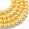 Baking Paint Pearlized Glass Pearl Round Bead Strands LS-HY-Q003-10mm-56-1