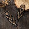 Handmade Bohemian Glass Seed Bead Beaded Chandelier Earrings GZ5802-3