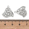 Brass Micro Pave Clear Cubic Zirconia Pendants KK-C259-02P-3