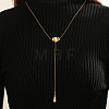 Adjustable Zinc Alloy Lariat Y Necklaces with Teardrop Tassel for Women WGBC33C-01-1