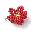 Glass Seed Beaded Pendants PALLOY-MZ01246-02-4