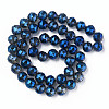 Electroplate Transparent Glass Beads Strands EGLA-N002-34A-G03-2